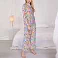 thumbnail image 3 of Fotbe Colorful Cow Skin Pattern Long Sleeve Pajama Set for Women,Sleepwear Set,2-piece Loungewear Set,Soft PJs Comfy Nightwear with Pockets -Large, 3 of 7