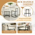 thumbnail image 2 of ClinQ Modern Bar Stools Set of 4, Upholstered Counter Height Bar Chairs with Sturdy Metal Frame and Backrest for Kitchen Island, Beige, 2 of 8