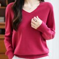 thumbnail image 4 of Winter Sweaters for Women, Semi High Neck Knitted Sweater in Solid Color, 4 of 6