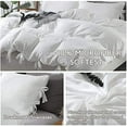 thumbnail image 3 of White Duvet Cover Twin Size, 2 Pieces Soft Washed Microfiber Duvet Cover Set, Comforter Cover with Bowknot Bow Tie (1 Duvet Cover 66x90 Inch, 1 Pillowcases) Easy Care Bedding Set, 3 of 5