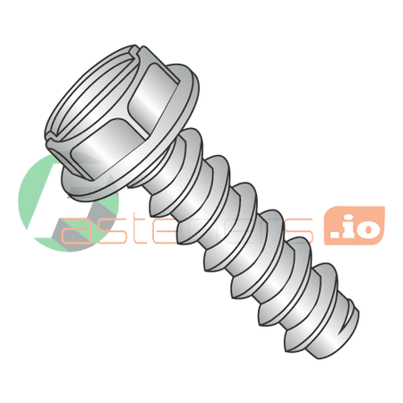 

#14 x 1/2 Type B Self-Tapping Screws / Slotted / Hex Washer Head / 18-8 Stainless Steel (Quantity: 1 000 pcs)