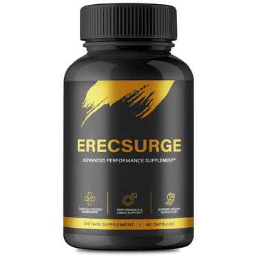 Erecsurge Pills - Erecsurge Supplement Capsules for Men - Maximum Strength Support Performance, Endurance and Overall Health, Official Erecsurge Premium Capsules Reviews (1 Pack)