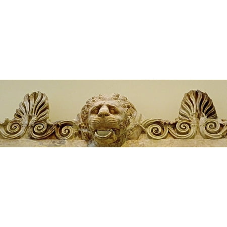 - Laminated Poster Sandstone Sculpture Bas-Relief Roman Carving Lion Poster Print 11 x 17