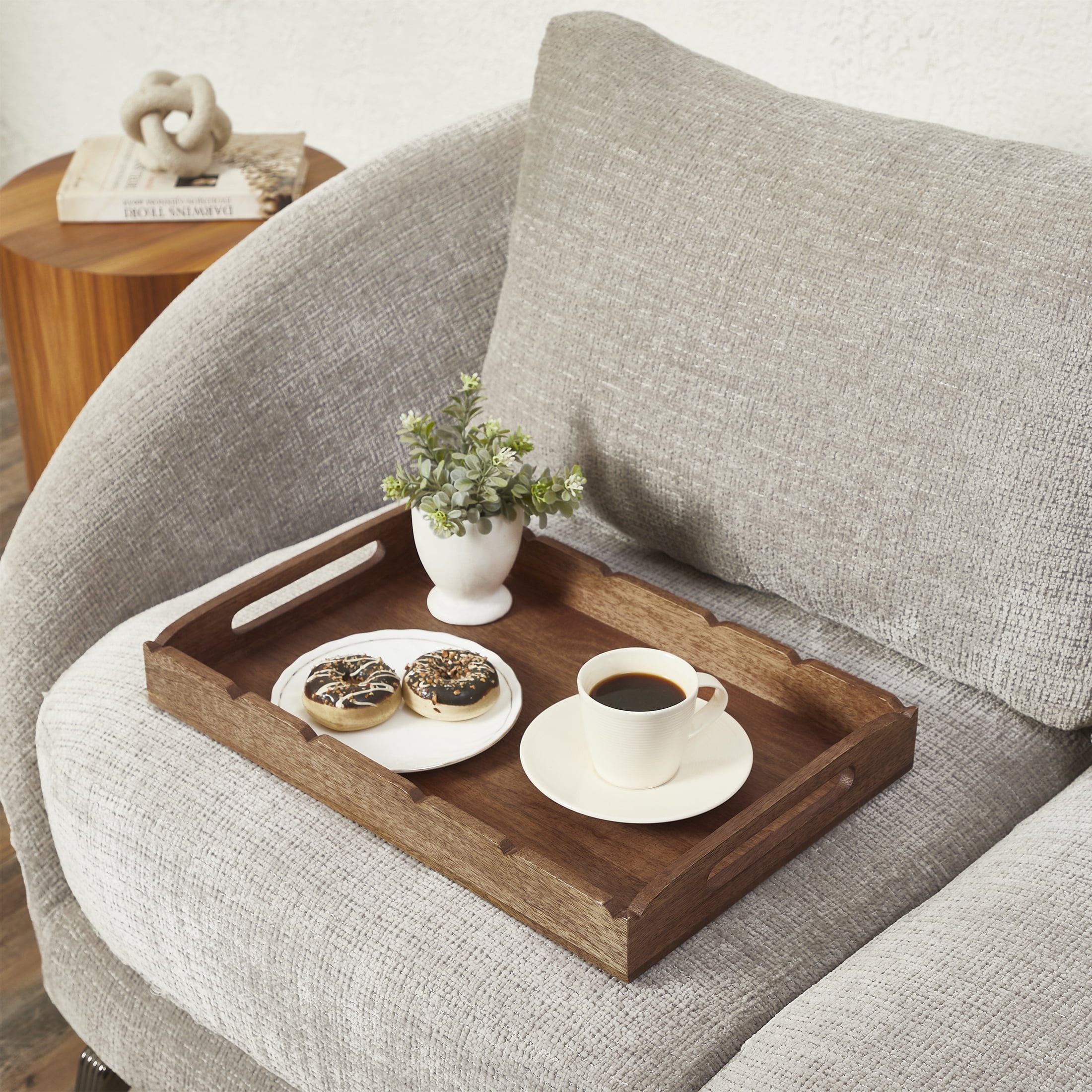 My Texas House 18" x 12" Natural Mango Wood Decorative Tray