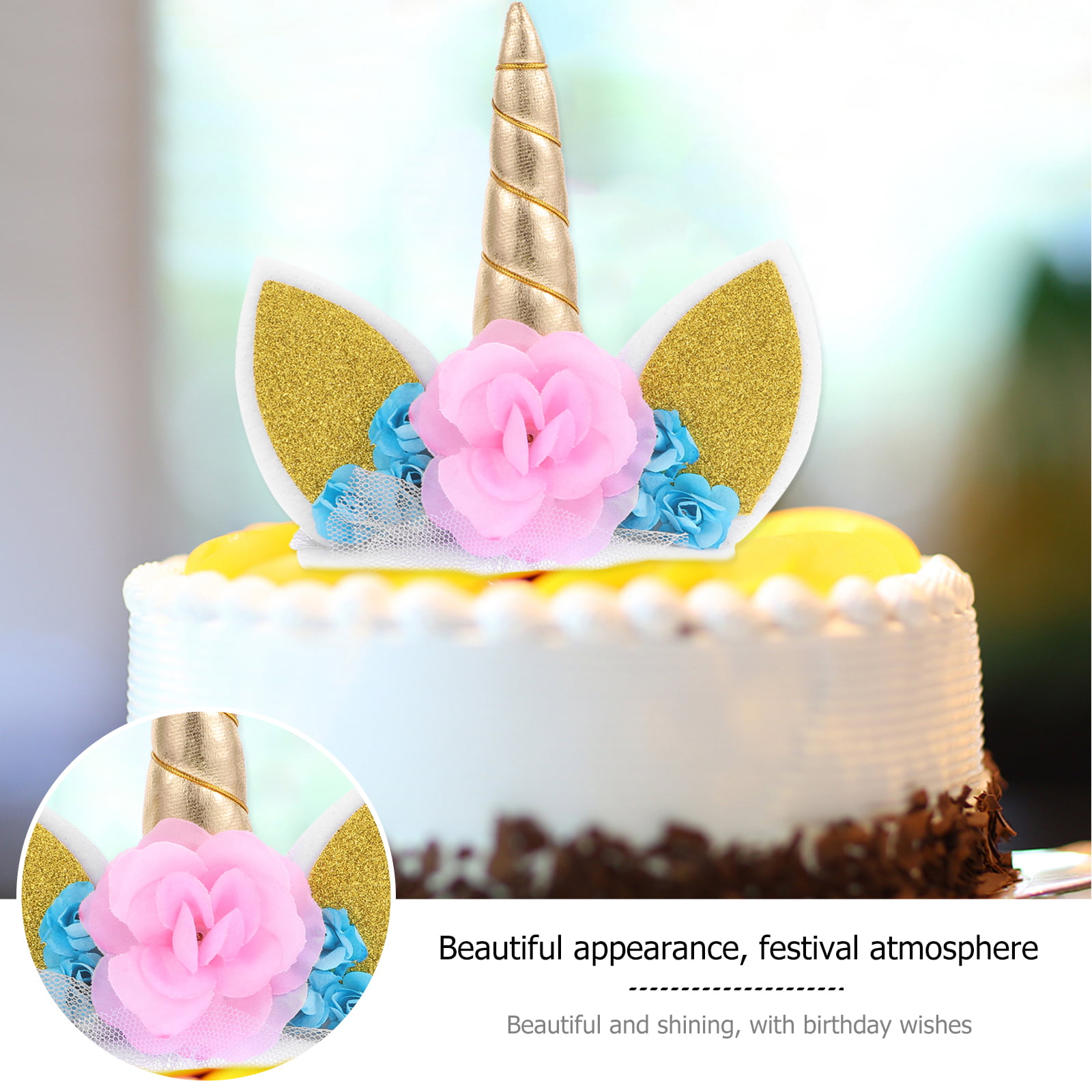 Cute Handmade Unicorn Cake Cupcake Topper Decoration Birthday Party US  Supplies - Walmart.com