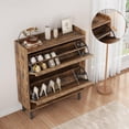 thumbnail image 3 of Shoe Cabinet with 2 Flip Drawers, Hidden Wood Shoe Cabinet,Freestanding Shoe Storage Cabinet with Adjustable Shelf, for Front Door Entrance, Living Room, Hallway, Bedroom, 3 of 7