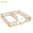 thumbnail image 7 of Miniyam Wood Twin Size Double Floor Bed with Guardrails for Toddler, Natural, 7 of 7