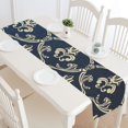 thumbnail image 2 of MKHERT Blue gold pattern Table Runner for Kitchen Wedding Party Home Decor 14x72 inch, 2 of 4