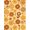 Orange Yellow Brown, Pattern 18, variant on ODIKA 8'x10' Washable Area Rug Non-Slip Chair-Friendly Mat Orange Mid Century Asymmetrical Shapes Vintage Decorative Tone for Dining Room, Large Office, Lounge