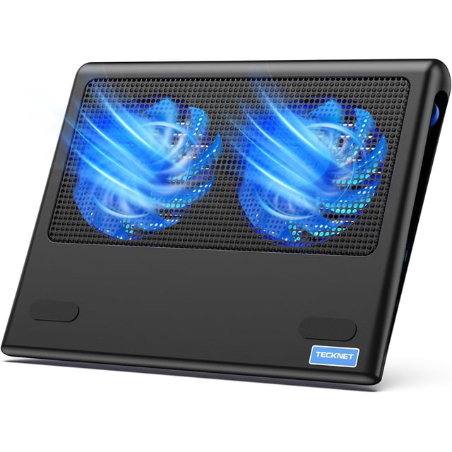 Laptop Cooling Pad, 12"-15.6" Laptop Cooler, Gaming Laptop Cooling Stand, Wind Speed Adjustable, 2 USB Powered Laptop Fan Cooling Pad for Laptop Within 16 Inch (Blue)