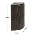 thumbnail image 2 of happimess Chloe 15.56-Gallon All-Weather Wicker/Metal Corner Hideaway Outdoor Trash Can for Package Delivery, Patio Furniture, Cushions, Gardening Tools, Pool Supplies, Brown, HPM1200A, 2 of 9