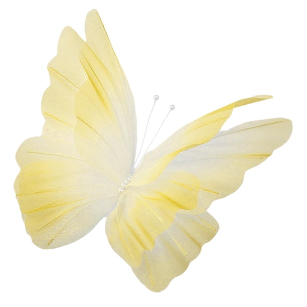 Decoración de boda mariposa artificial perfecl hilo Amarillo 65x50cm