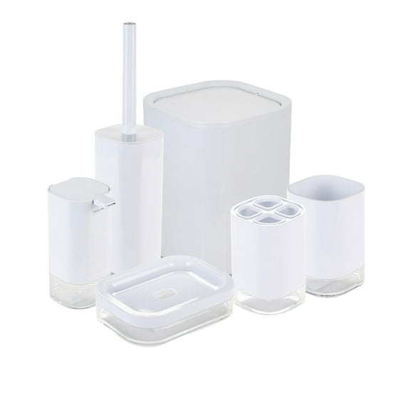 Bath Bliss 6 Piece Bathroom Set in White