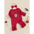 thumbnail image 5 of My First Christmas Baby Girl Outfit Santa Long Sleeve Romper Jumpsuit  one-piece  Christmas Newborn Girl Outfits Clothes, 5 of 9