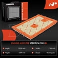 thumbnail image 2 of A-Premium Engine Air Filter Compatible with Audi A3 Sportback e-tron 2016-2018 & Volkswagen Jetta 2013-2018, L4 1.4L, Flexible Panel, Replace# 04E129620, 2 of 8