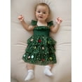 thumbnail image 5 of Jaweiwi Toddler Kids Little Girl Tulle Christmas Dress 12 18 24 Months 2T 3T 4T 5T 6T Star Ball Square Neck Flying Sleeve A-line Layered Princess Dresses Cute Holiday Clothes, 5 of 9