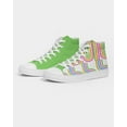 thumbnail image 3 of Glow up Gear color swirls Women's Hightop Canvas Shoe, 3 of 8