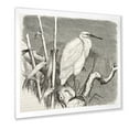 thumbnail image 2 of Designart 'Little Egret Bird in Monochrome' Farmhouse Framed Art Print, 2 of 4