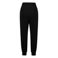 thumbnail image 5 of Olyvenn Sweatpants Women Baggy High Waist Pants with Pockets Drawstring Lounge Workout Trousers Stretch Yoga Jogging Black M, 5 of 6