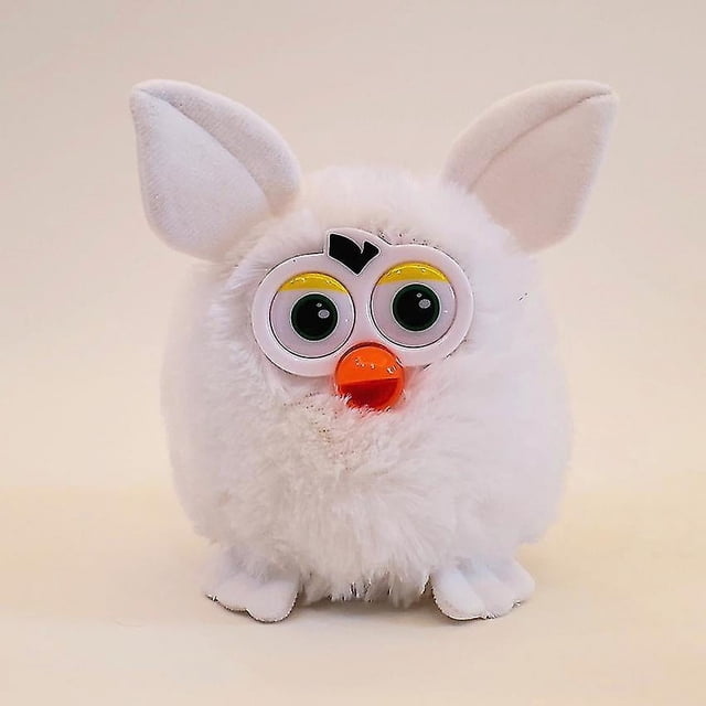 Lindo juguete eléctrico de peluche que habla Furby Elf juguete electrónico de búho para mascotas 15 cm (blanco) brillar Electrónica