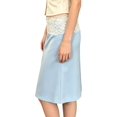 thumbnail image 3 of Women High Waist Lace Trim Waistband A-Line Midi Skirt S, 3 of 8