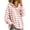Pink, variant on Raeneomay Women's Striped Hoodie - Drawstring Long Sleeve Pullover Top