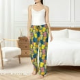 thumbnail image 4 of Cauagu Retro Boho Elephants Pajama Pants for Women Loose Fit Wide Leg Trouser Pants Casual Elastic Waist Drawstring Lounge Pants, 4 of 6