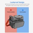 thumbnail image 4 of Bolsa de almuerzo aislada bolsa refrigeradora plegable cierre de cremallera fluido multiusos de doble capa de 10L para acampar, 4 of 8