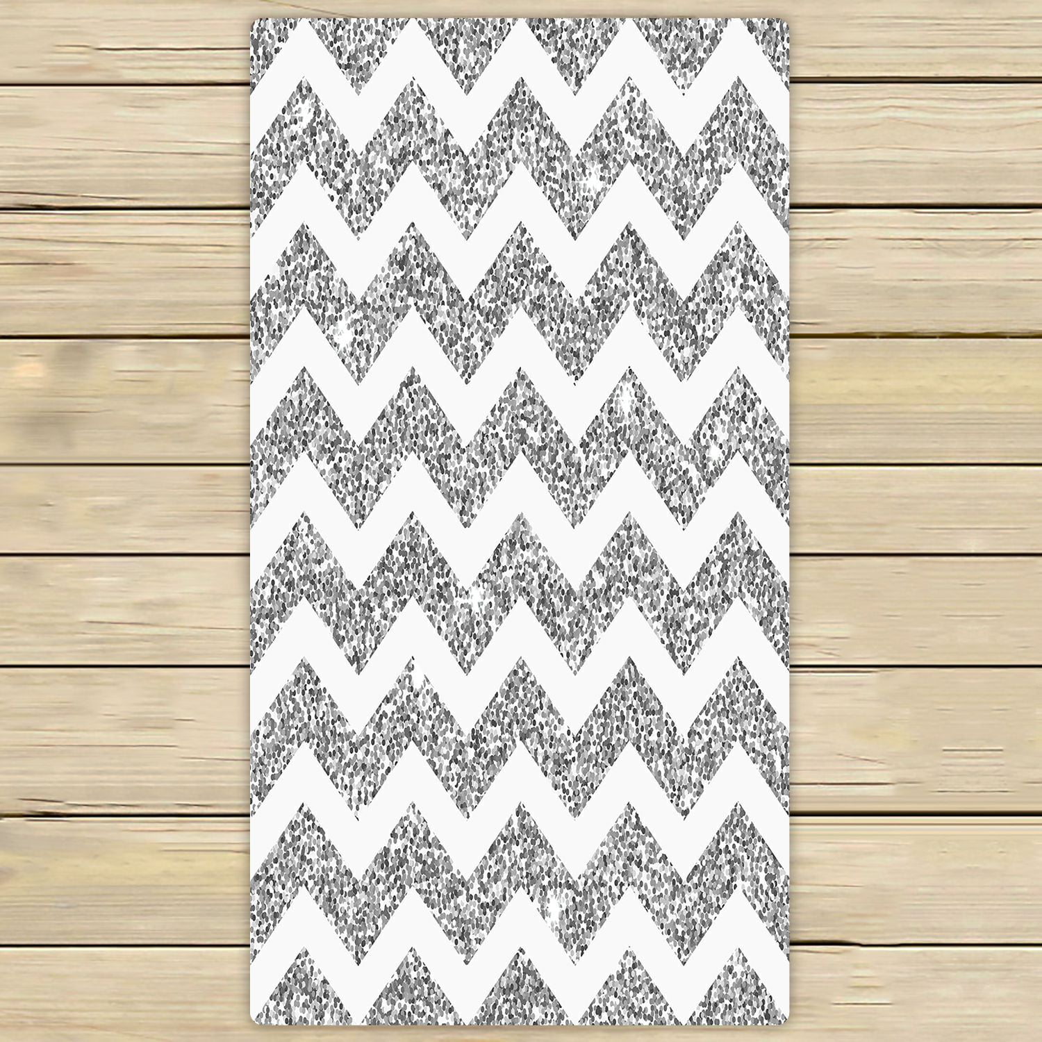 silver glitter towels