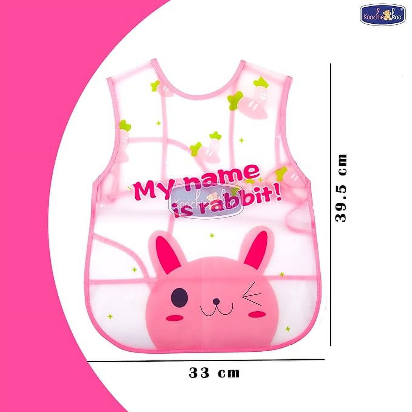 Accessorize Kingdom Plastic Waterproof Quick Dry Sleeveless Washable Printed Feeding Bibs Apron For New Born Kids & Toddler