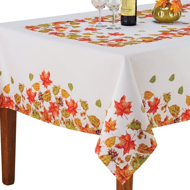 Collections Etc Fall Leaves Tablecloth RECTANGLE