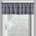 thumbnail image 4 of Ambesonne Navy Blue Valance & Curtain, Eastern Curlicues, 55"x30", Navy Blue White, 4 of 6