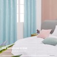 thumbnail image 5 of Deconovo Blackout Curtains, Silver Wave Line Print, Light Blue, 52W x 96L Inch, Thermal Insulated, Privacy Drapes for Living Room, 2 Panels, 5 of 8