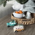 thumbnail image 5 of Stp Goods Retro Car Glass Christmas Ornament Set of 2 Hand-Painted Christmas Tree Ornament Christmas Tree Hanging Decorations, Blue and Gold, 5 of 7