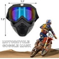 thumbnail image 2 of DEXIMRO Motorcycle Goggles, Windproof Dirt Bike Helmet Riding Goggles with Removable Face Mask, Motorcycle Accessories (Colorful), 2 of 6