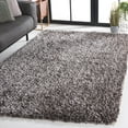 thumbnail image 3 of SAFAVIEH New Orleans Darius Solid Polyester Shag Area Rug, Platinum/Ivory, 5' x 8', 3 of 10