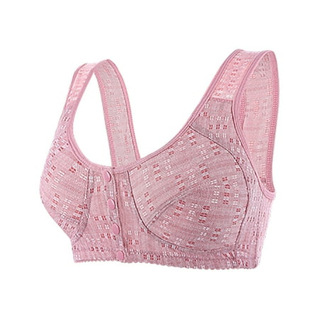 Clearance Sale! Women s Push Up Bra No Underwire Comfortable Bras Padded Plunge Women Lace Front Button Shaping Cup Adjustable Shoulder Strap Large Size Bra Bras for Women No Underwire Hot Pink Xxl