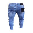 thumbnail image 5 of Fashion Men‘s Ripped Skinny Jeans Destroyed Frayed Slim Fit Denim Pants Zipper Blue M, 5 of 5