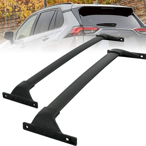 ROSY PIXEL Cross Bars Roof Rack 2019-2023 for Toyota RAV4 Adventure TRD Off-Road Aluminum Black