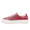 thumbnail image 3 of Corkys Womens Bedazzle Rhinestone Platform Lace Up  Athletic Sneakers Casua, 3 of 5