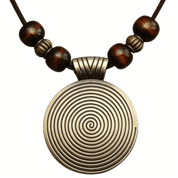 DESIGNICE Boho Necklaces for Women Long Wooden Pendant Vintage Necklace Sweater Chain Necklace Handmade Jewelry