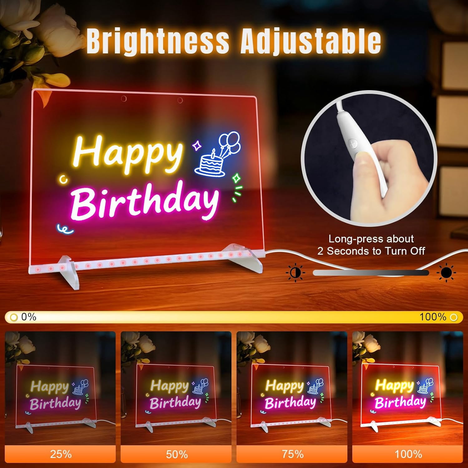 13.7" X10" Led Drawing Board for Kids with 13 Light Effects, Doodle Glow Drawing Board for Kids Gifts 8-12, Light Up Drawing Tablet Toy for Girls//Boys/Teens, Birthday Christmas Gift Ideas