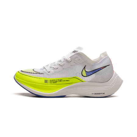 NIKE WOMENS ZOOMX VAPORFLY NEXT% 2 WMNS "White Volt" CU4123 103 from Stadium Goods