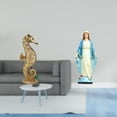 thumbnail image 2 of Escultura de resina dorada de María, adorno para oficina, dormitorio, sala de estar, armario, chimenea, estatua religiosa católica de Jesús, 2 of 8