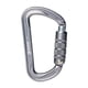 thumbnail image 1 of Mosquetón de seguridad resistente de 30 kN con llavero para equipo de rappel y escalada en roca. Plata, 1 of 8