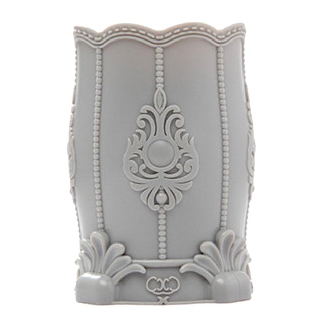 Porta Bolígrafos Cepillo De Maquillaje De Escritorio Contenedor De Almacenamiento Organizador De Tazas multifunzionale gris Macarena Pluma Maquillaje Cepillo Contenedor