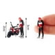 thumbnail image 5 of 3x 1/64 pintadas resina hombre conducción motocicleta personaje callejera modelo escritorio decoración S, 5 of 9