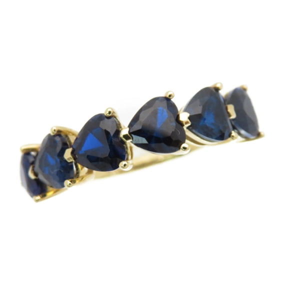 Pre-Owned Tiffany & Co. Sapphire Heart 750YG Ring #53, 18KYG Yellow Gold Blue, 0118,... (Fair)