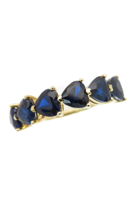 Pre-Owned Tiffany & Co. Sapphire Heart 750YG Ring #53, 18KYG Yellow Gold Blue, 0118,... (Fair)