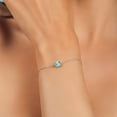 thumbnail image 5 of Gem Stone King 925 Sterling Silver Sky Blue Topaz Solitaire Bracelet for Women (1.10 Cttw, Cushion Checkerboard Cut 6MM), 5 of 5